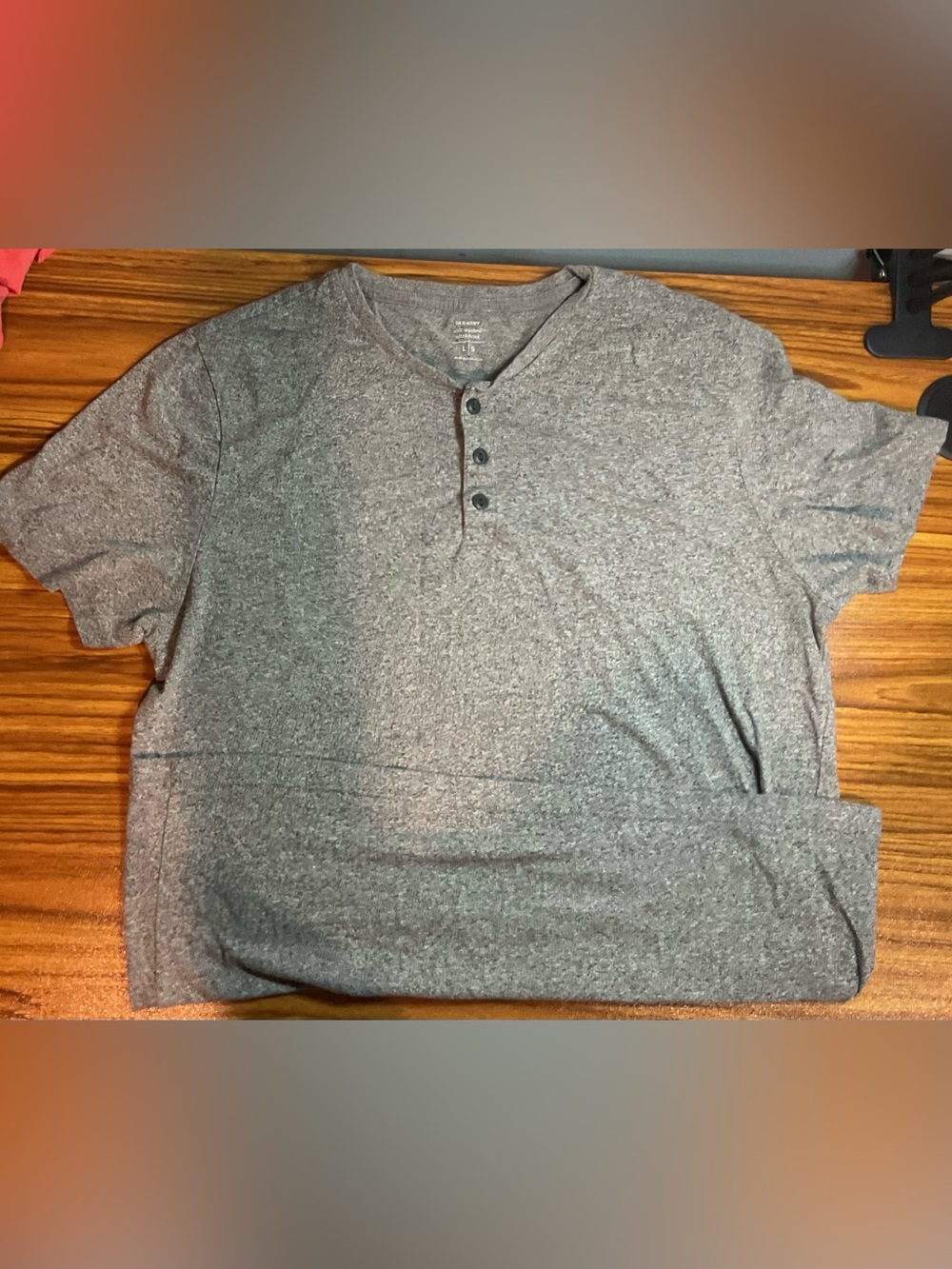 Old Navy Men's Short-Sleeve Henley Shirt - Heather Gray